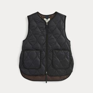 Everlane Women's ReNew Quilted Vest in Black, Size Large, Polyester